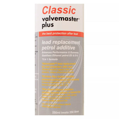 Classic Valvemaster PLUS 3 in 1 Lead Replacement Fuel Additive 250ml treats 250L